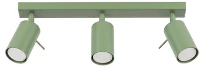 Immagine prodotto di Plafoniera RING 3L color salvia 3xGU10 10W in acciaio 16x6x45 cm Sollux Lighting