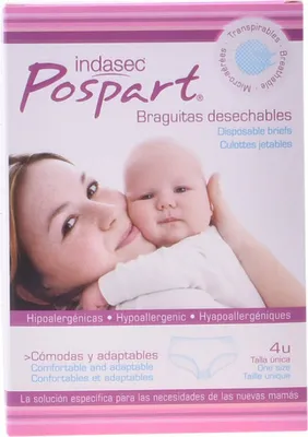 Obrázek produktu pro Jednorázové kalhotky Pospart Indasec (4 uds) Jedna velikost
