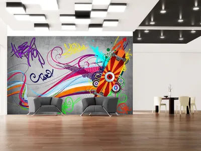 Produktbild von Vlies Fototapete Graffiti 400x280 cm Tapeten Wandtapete XXL Mural Street Art 10110905-15