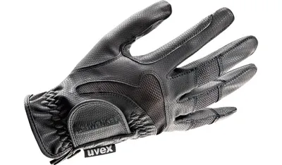 Produktbild von Uvex Reithandschuh i-performance 2 black sehr griffig Schmuckknopf Isabell Werth touchscreenfähig schwarz, Handschuhgröße:7