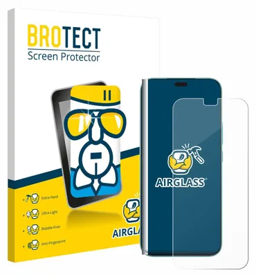 A product packaging and a screen protector for a smartphone.