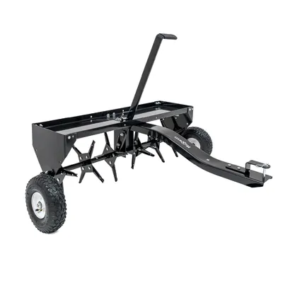 Immagine prodotto di HW-AERATOR aeratore per trattorino rasaerba 93 cm, 24 punte, ruote da 10 pollici, arieggiatore per prato
