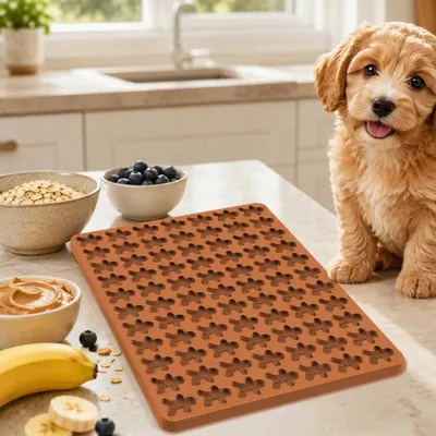 Produktbild von Silikonformen für Süßigkeiten in Pfoten- und Knochenform – Backformen für Schokolade, Gummibärchen, Kekse, Eiswürfel und Gelee