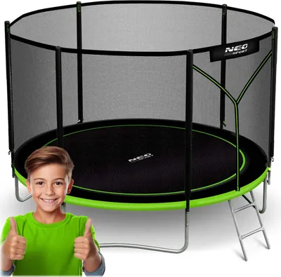 Produktbild von Gartentrampolin 10ft/312cm mit Outdoor-Netz und Leiter Neo-Sport