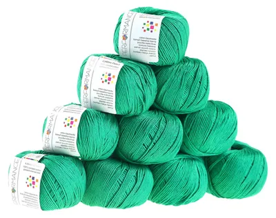 Strickgarn Cotton Pearl grün