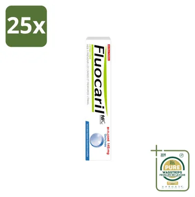 Produktbild von 25 x Fluocaril Bi-Fluoré Zahnpasta mit Fluorid - 75 ml - Vorratspackung - 25 Stücke