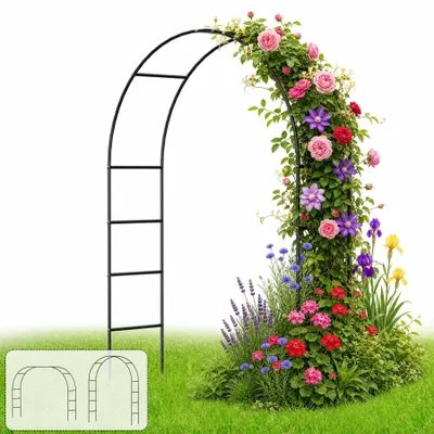 Produktbild von 2,4 m Gartenbogen aus pulverbeschichtetem Stahl