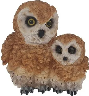Produktbild von Dekofigur Eulenpaar 25 x 23 cm braun