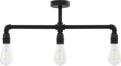 Produktbild von vidaXL Deckenleuchte Schwarz 3 x E27-Fassungen