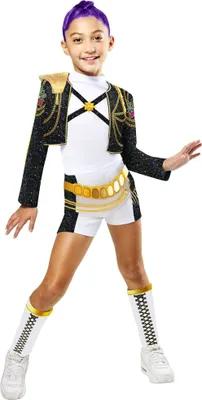 A young girl in a K-Pop inspired costume.