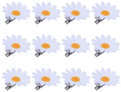 Produktbild von Kleine Haarspeldjes mit Blumenklammer Antislip weiß