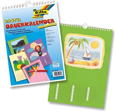 Produktbild von folia Kreativ Wandkalender DIN A4 farbig mit Spiralbindung