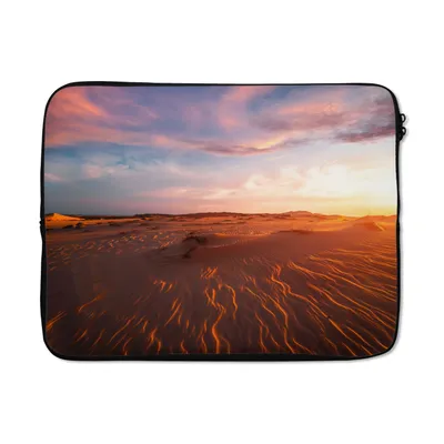 Produktbild von MuchoWow® Laptop Hülle 17 Zoll Laptoptasche Sand - Landschaft - Himmel - Wüste - Zipper - Schutzabdeckung