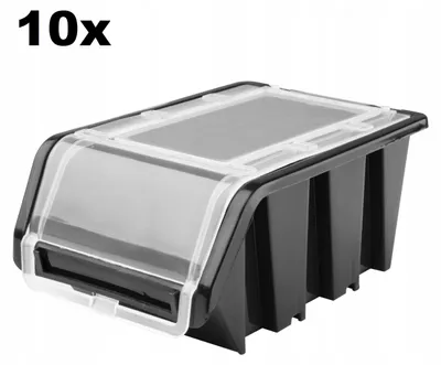 Produktbild von Kistenberg 10x Lagerbehälter Organizer 100x155x70 mm Schwarz