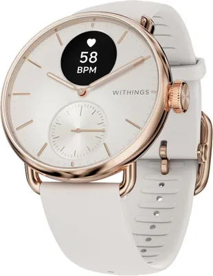 Produktbild von Withings ScanWatch 2 Hybrid Smartwatch für Frauen und Männer mit EKG SPO2 Temperatur Schlaftracking Zykluserfassung 30 Tage Akku iOS Android