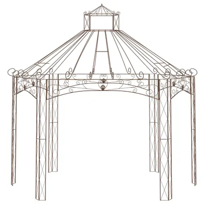 Zdjęcie produktu dla vidaXL Pawilon ogrodowy antyczny brąz 400x258x378 cm żelazo