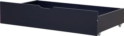 Produktbild von BELIANI Bettschublade 2er Set Marineblau Kiefernholz auf Rollen Skandi Bettschubkästen Bettschubladen Unterbettschublade Schlafzimmer Ausstattung