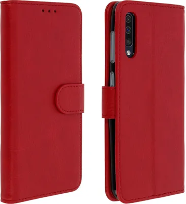 Produktbild von Flip Cover Geldbörse, Klappetui Kunstleder für Samsung Galaxy A50 – Rot