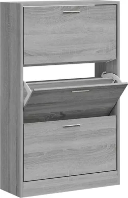 Obrázek produktu pro vidaXL Botník Grey Sonoma 63x24x103 cm Dřevěný materiál