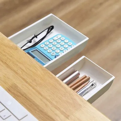 Produktbild von Famanu Organizerbox 2 Stück selbstklebend - für Schreibtisch und Tischunterseite