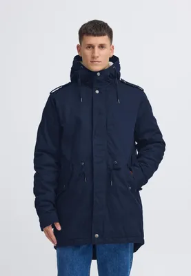 Produktbild von Solid SDDarnell Herren Winterjacke Parka Mantel gefüttert mit Teddy-Futter Kapuze Kordelzug Druckknöpfe Baumwolle Regular fit