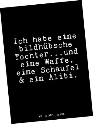 Produktbild von Mr. & Mrs. Panda bildkarte Ich habe eine bildhübsche... - Schwarz - Geschenk, Mann, Kunstkarten, Grußkarte, Papa, Ansichtskarte, Eltern, Postkarten, Postkarte, Vater