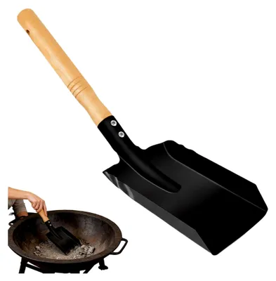 Produktbild von Kohleschaufel Ascheschaufel | Holzgriff Schaufel Für Kamin, Grill | Für Außenbereich, Garage, Garten, Holzkohle | Robust Praktisch Für Reinigung Und Handhabung