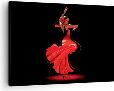Produktbild von Bild auf Leinwand - Leinwandbild - Tanz Tänzer - 70x50cm - Wand Bild - Wanddeko - Wandbilder - Leinwanddruck - Bilder - Kunstdruck - Wanddekoration - Leinwand bilder - Wandkunst - AA70x50-4121