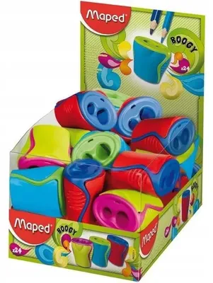 Productafbeelding van Maped Dubbele potlodenhouder Boogy, van kunststof, display van 24 stuks