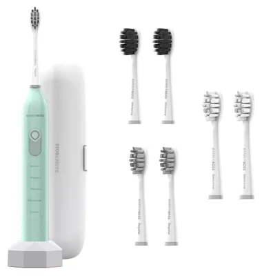 Produktbild von BarberBoss Schallzahnbürste: 5 Modi 6 Köpfe Reiseetui