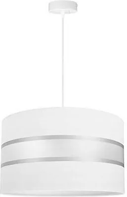 Productafbeelding van Hanglamp, pendellamp, moderne lamp, zwart, grijs, wit, rond, E27, ABH1L (wit)