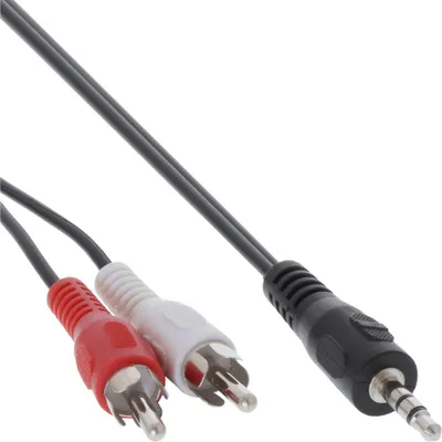 Image de InLine® 89939S Câble RCA/Jack, 2x RCA mâle à 3,5mm jack mâle, 1,5m