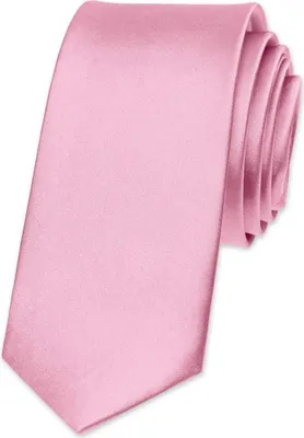 Produktbild von Krawatte Herren Hochzeit Konfirmation Slim Tie Retro Business Schlips schmal Autiga® rosa