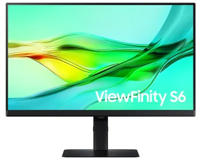 Produktbild von Samsung ViewFinity S6 S27D604UAU - S60UD Series - LED-Monitor - USB - 68.6 cm (27") (26.9" sichtbar) - 2560 x 1440 QHD @ 100 Hz - IPS - 350 cd/m² - 1000:1 - HDR10 - 5 ms - HDMI, 2xDisplayPort, USB-C - Schwarz