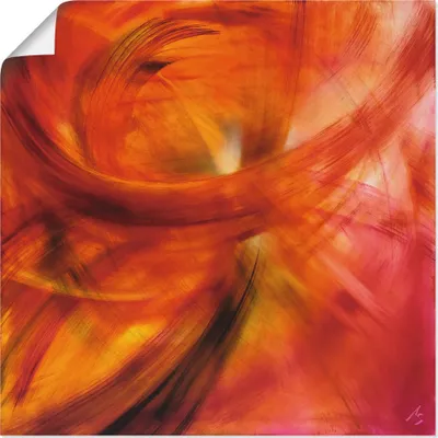 Produktbild von ARTland Poster Roter Lichtertanz Größe: 70x70 cm