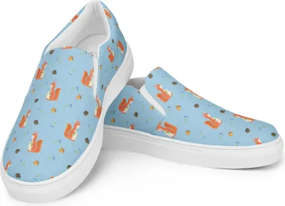 Produktbild von Mr. & Mrs. Panda Damenschuhe Eichhörnchen Blume Größe 42 1/2 - Blau - Geschenk, Spruch Positiv, Loafer Damen, Motivation Sprüche, Espadrilles, Spaß, Slipper Für, Eichhorn
