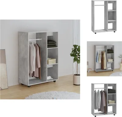 Produktbild von vidaXL Kleiderschrank Betongrau 80x40x110 cm Holzwerkstoff -  Kleiderschränke