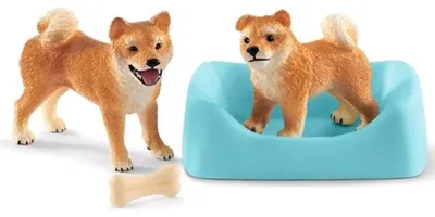 Obrázok produktu pre schleich Shiba Inu mother and puppy, 3 rok / roky, Modrá, Hnedá