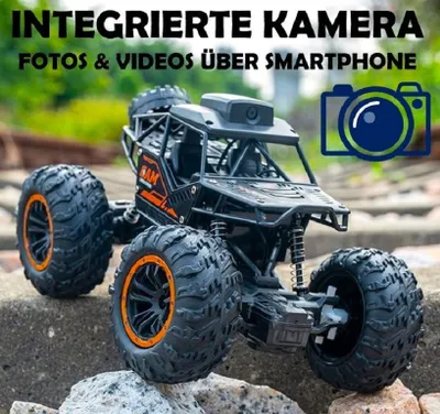 Produktbild von RC Monster Truck CAM WOLF mit 3 MP HD Kamera ferngesteuertes Offroad Auto