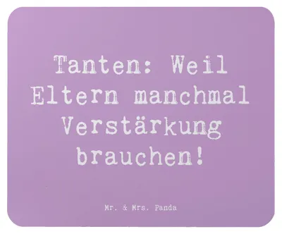 Produktbild von Mr. & Mrs. Panda Mouse Pad Spruch Liebe Tanten - Lavendeltraum - Geschenk, pc mousepad, Neffe, Nichte, einzigartige Designs, computer mauspad, Verwandtschaft, Spaß