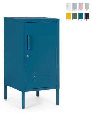 Immagine prodotto di Comodino in acciaio con ripiani regolabili 40x35x76 Cambridge YES - Blu