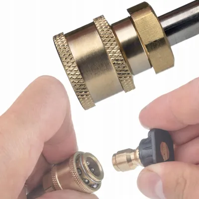 Productafbeelding van Hogedruklans Vervanging - 34 cm, 1/4" | RVS Messing Snelkoppeling Bayonet | Compatibel met Hogedrukreiniger Kärcher K2–K7