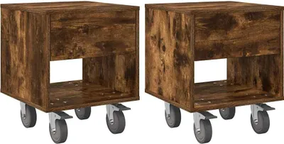 Produktbild von Nachttisch 2 pcs Geräucherte Eiche 40,5 x 40 x 48 cm