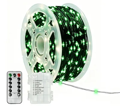 Halloween-Lichterkette 20 m, 200 LEDs, batteriebetrieben, Timer