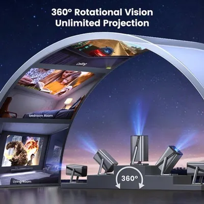 Produktbild von Tragbarer Beamer für das Heimkino – 4K-Unterstützung – 800 ANSI Lumen – WiFi 6 – Bluetooth