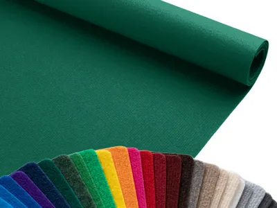 Produktbild von Primaflor Eventteppich Rips DUBLIN - Petrol - 1,00m x 4,00m - Meterware - Viele Farben - Schwer Entflammbarer Messeteppich, Rutschfester Hochzeichtsläufer, Läufer für Hochzeiten