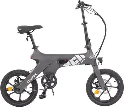 Zdjęcie produktu dla Składany rower elektryczny HECHT COMPOS MINI GREY – 250 W, 36 V, zasięg 63 km