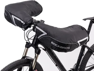 Produktbild von ROCKBROS Lenkerstulpen Für Fahrrad Motorrad Lenker Handschuhe Winter Warm Winddicht Reflektierend