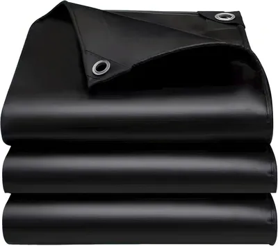 Obrázok produktu pre Krycia plachta 3x4 m, čierna, polyetylén, vodotesná, UV odolná, pre záhradu