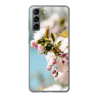 Produktbild von MuchoWow® Handyhülle Schutzhülle Hülle für Samsung Galaxy S21 Blumen - Blüte - Frühling Silikon Softcase Handy Hülle - Softcase